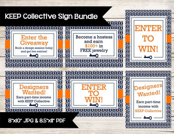 KEEP COLLECTIVE | Enter to Win | Sign Bundle | Door Prize Drawing Slip | Raffle Ticket | Customer Survey Contest Form | Giveaway | Designer
