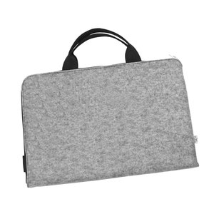 LAPTOP SLEEVE FELT Case with Black Zipper and Hands Customisable All Sizes Avaliable MacBook Cover Perfect Gift for Him image 1