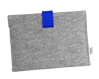 iPad Sleeve Felt Tablet Case, iPad Mini, iPad Air, iPad Pro 11 inch, 13 inch, All Models Tablet Cover with Blue Strap
