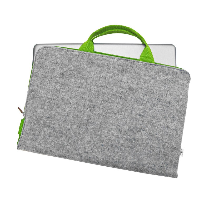 MACBOOK SLEEVE FELT Laptop Cover with Hands green zipper and Etsy