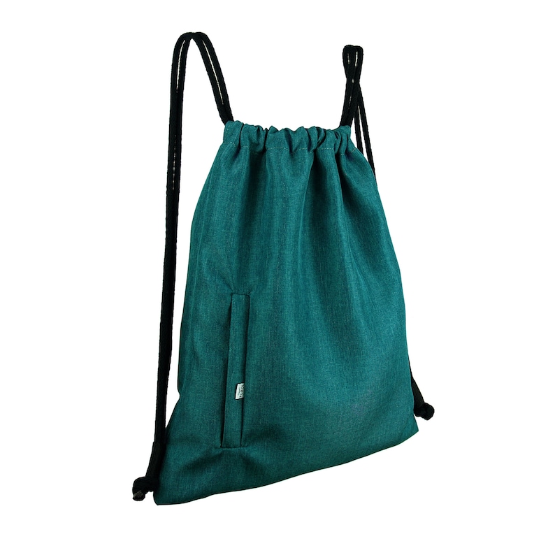 BACKPACK TURQUOISE DRAWSTRING Bag Vegan Hipster Sack Bag Urban Etsy