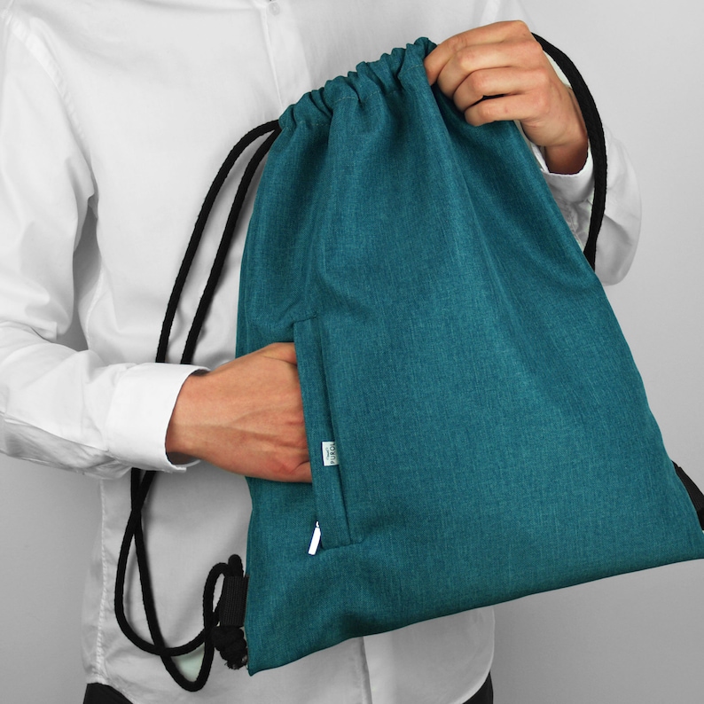 BACKPACK TURQUOISE DRAWSTRING Bag Vegan Hipster Sack Bag Urban Etsy
