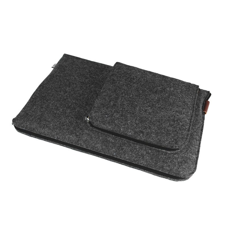 FELT LAPTOP COVER 02 Black Zipper Macbook Sleeve 15 Inch Etsy