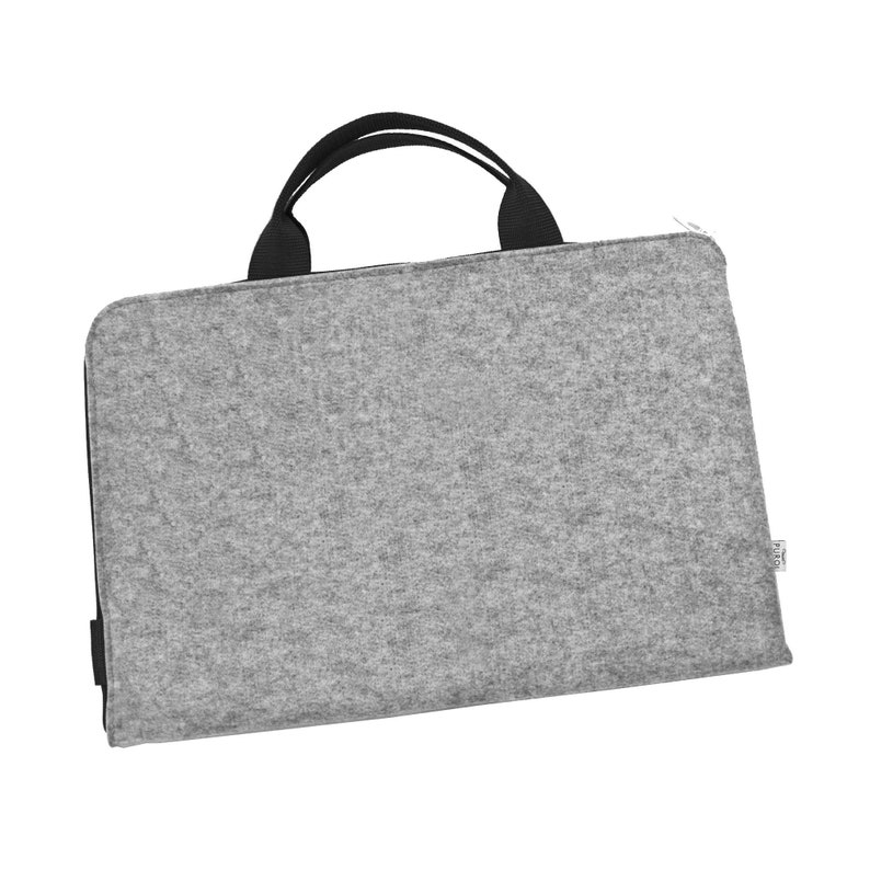 LAPTOP SLEEVE FELT Case with Black Zipper and Hands Customisable All Sizes Avaliable MacBook Cover Perfect Gift for Him image 1