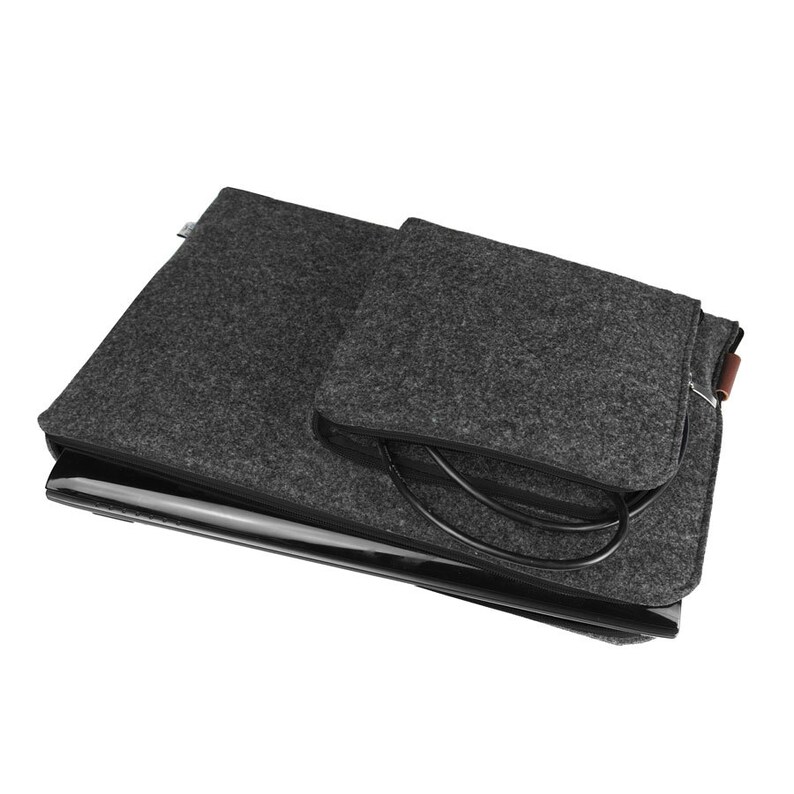 FELT LAPTOP COVER 02 Black Zipper Macbook Sleeve 15 Inch Etsy