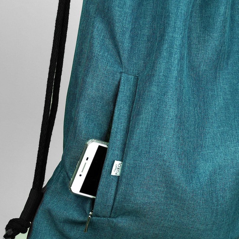 BACKPACK TURQUOISE DRAWSTRING Bag Vegan Hipster Sack Bag Urban Etsy