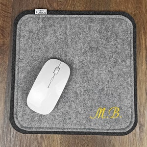 PERSONALISED MOUSE PAD Felt Mouse Pad with Embroided Monogram Name or Initials Perfect Personalised Gift Mouse Mat afbeelding 6