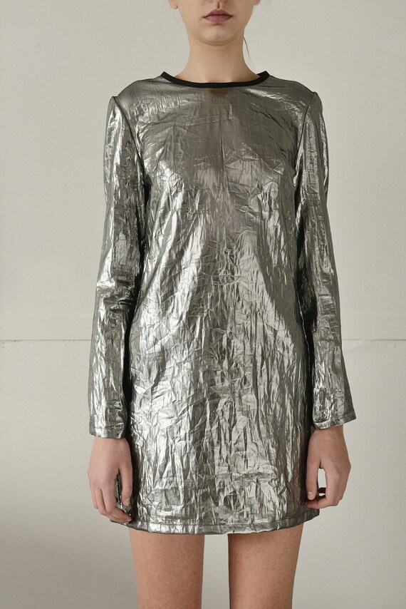 silver designer dress