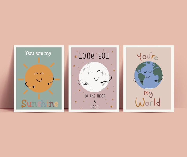 You are my Sunshine, Wall Art, Children's print, Wall Decor, Nursery, Baby Shower, New Bay, Sun, positive affirmations, kids affirmations image 2