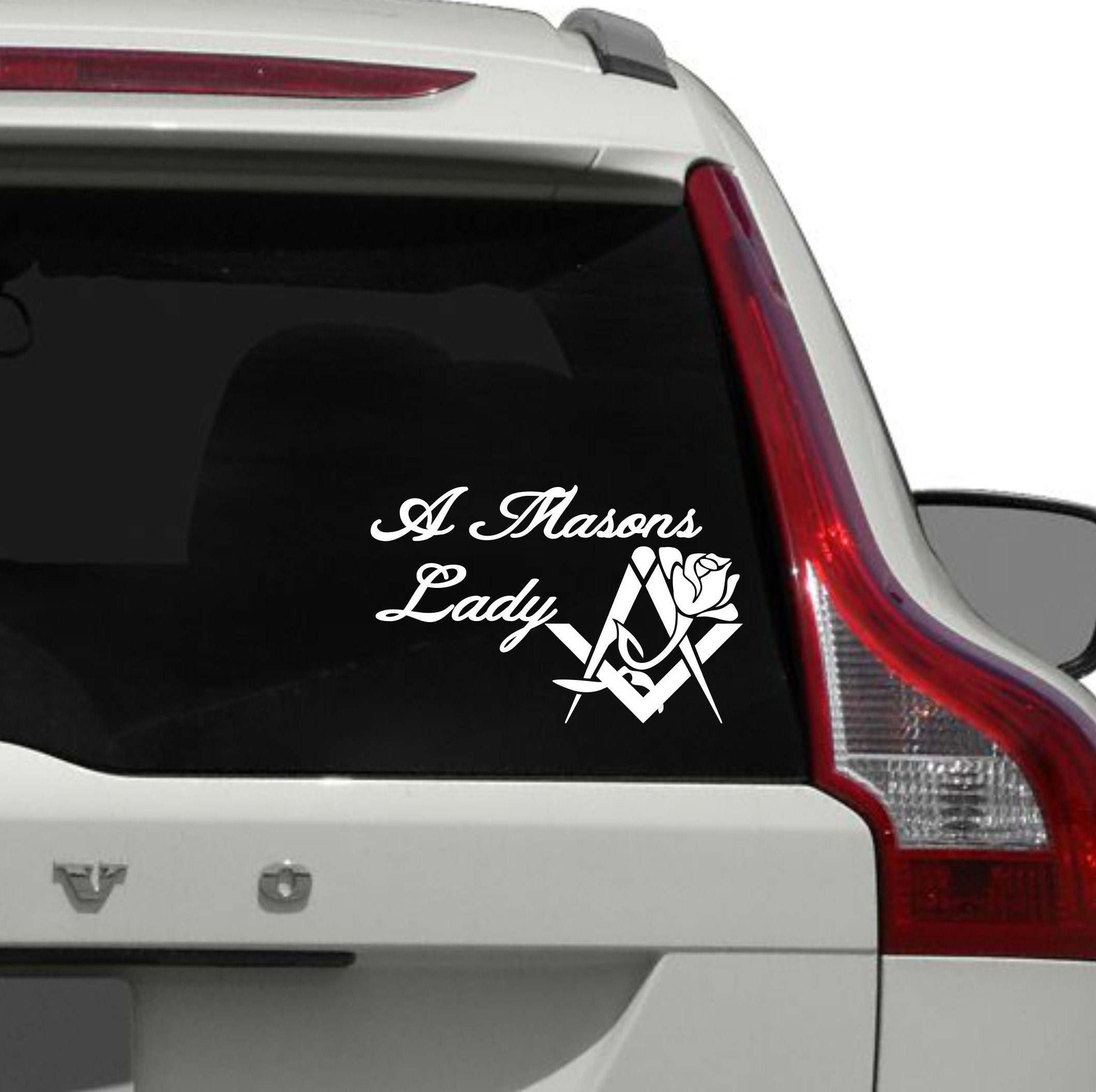 ProSticker Masonic Traveling Man Decal | 4 Inch Shriner Freemason Compass Sticker For Car, Laptop, Window
