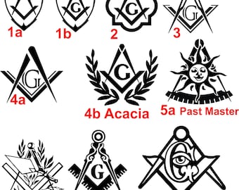 Masonic Decals - Freemason, Scottish Rite, Shrine, York Rite, and OES - SPECIFY DESIGN