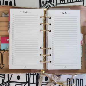 Printed | PERSONAL MM Medium size | To Do List Planner Inserts