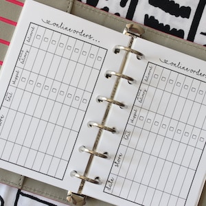 Printed | POCKET PM Small size | Online Purchase Tracker Planner Inserts