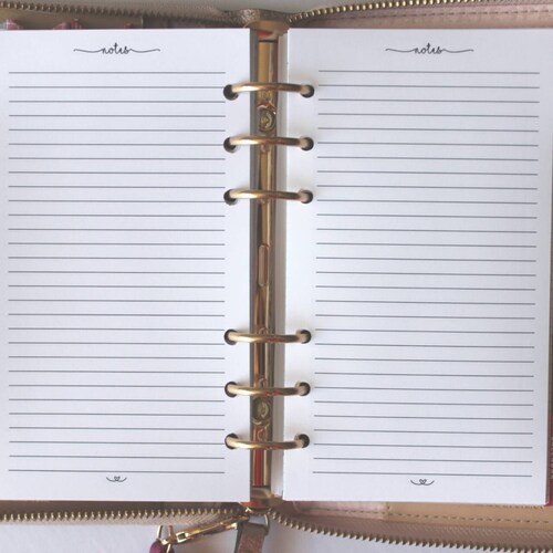 Printed PERSONAL MM Medium Size Lined Notes Planner - Etsy