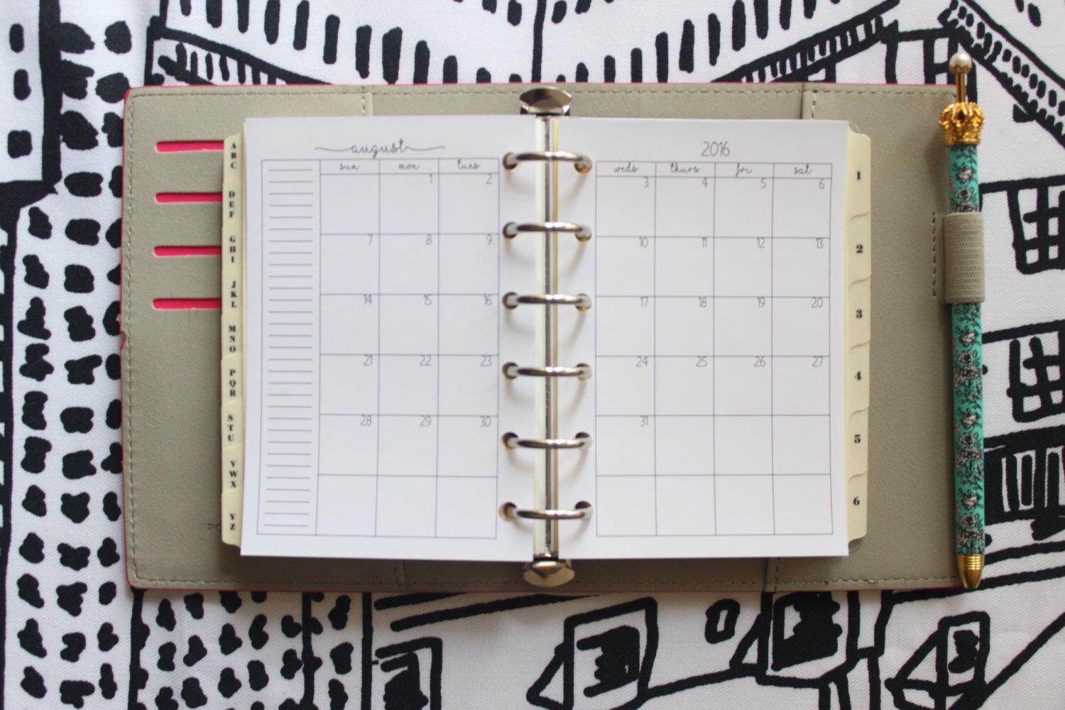 Printed | POCKET PM Small size |***Double Sided***| Monthly Planner I…