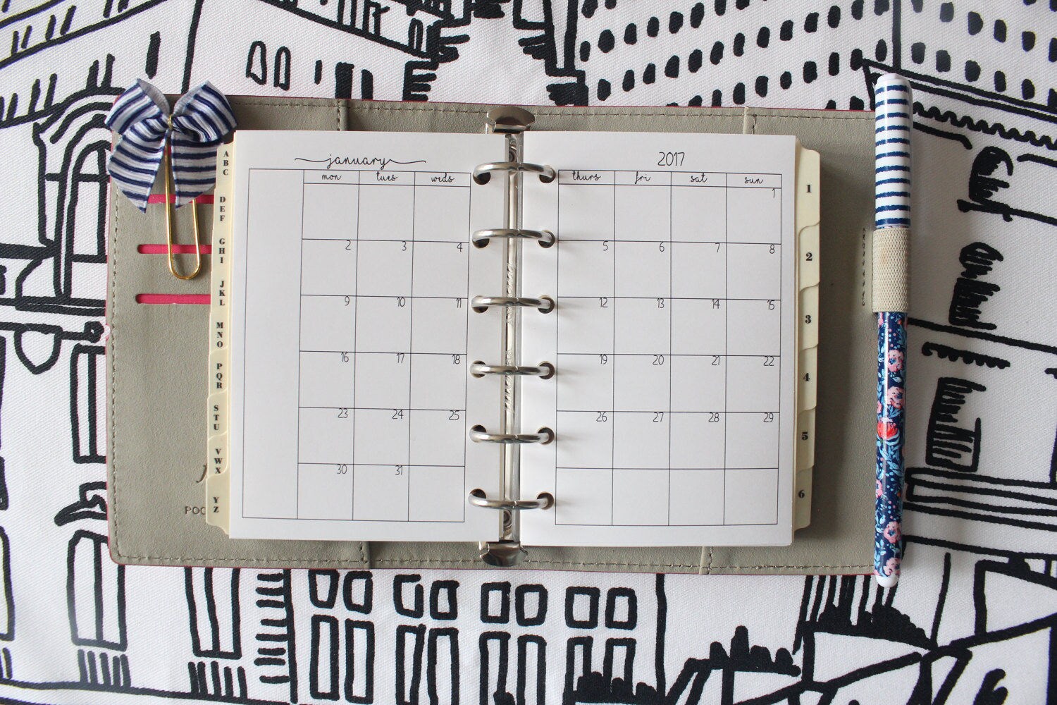 Printed | POCKET PM Small size | Monthly Planner Inserts - Monday to …