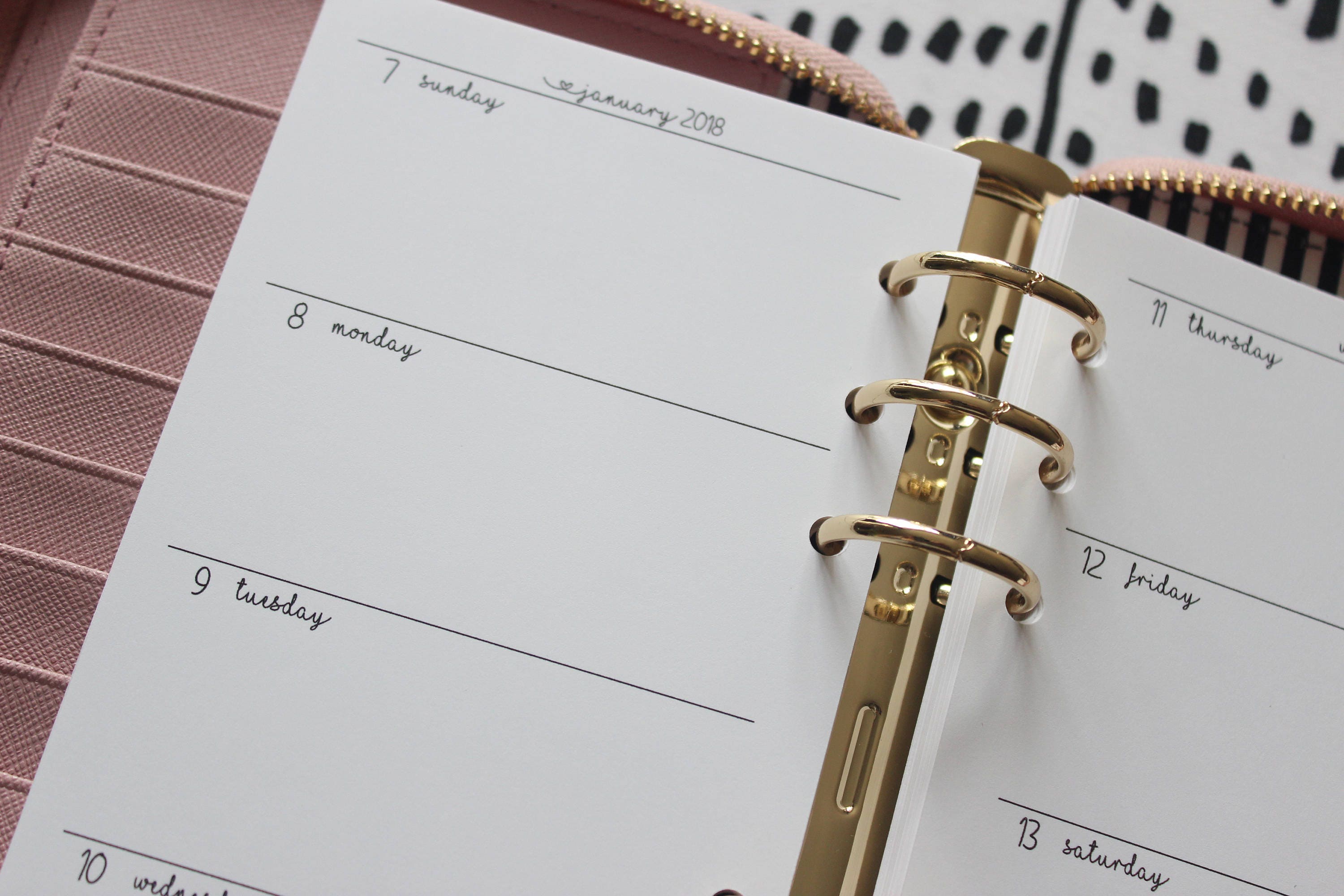 Printed | PERSONAL MM Medium size | Weekly Planner Inserts - Horizont…