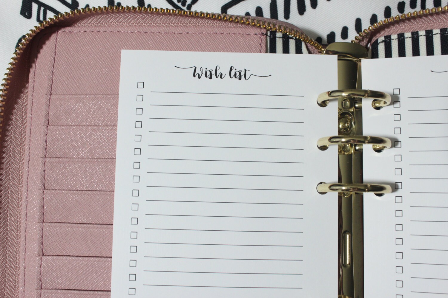Printed | PERSONAL MM Medium Size | Wish List Planner Inserts