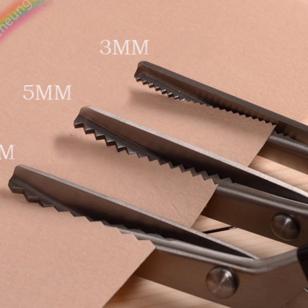 Stainless Steel Serrated Pinking Shear Tailor's Scissor Zig-zag Edge Scissor Photo Trimming Tool Fabric, Leather, Denim Trim Sewing Tooling