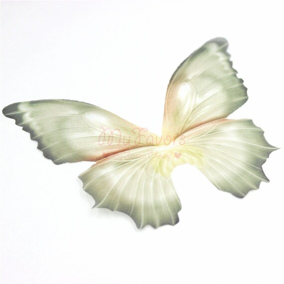 Double Layers Organza Butterfly Appliques W/ Rhinestone 