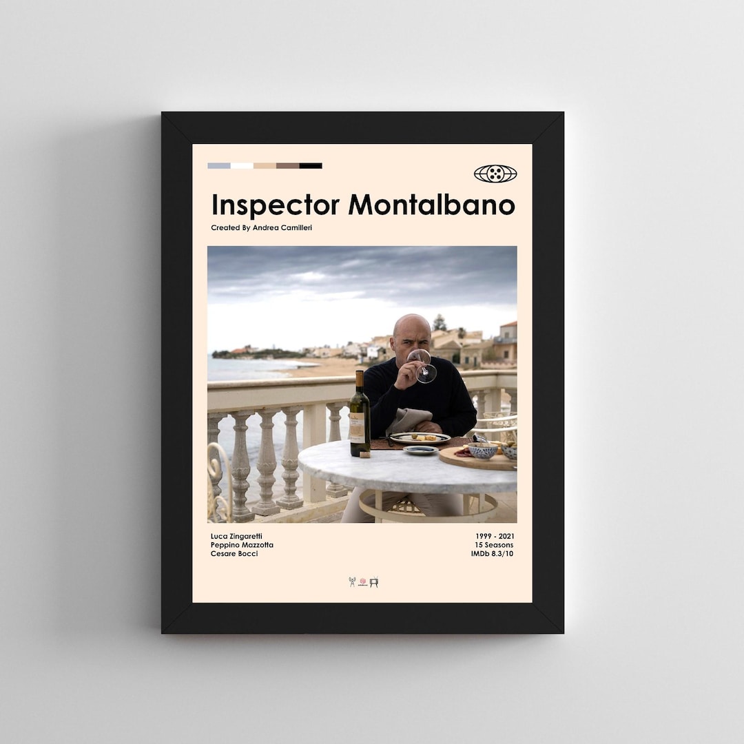 Inspector Montalbano TV Show Poster Art Print Framed A3 Size