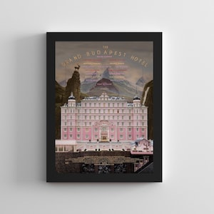 Framed The Grand Budapest Hotel Film / Movie Poster Print A3 Size Mounted In A Black Or White Picture Frame (Polymer)