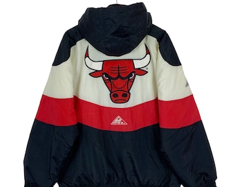 ジャケット・アウター 90s Nike Big Swoosh Chicago Bulls Jacket Rare Vintage NIKE Chicago Bulls Bomber Varsity Jacket 90s