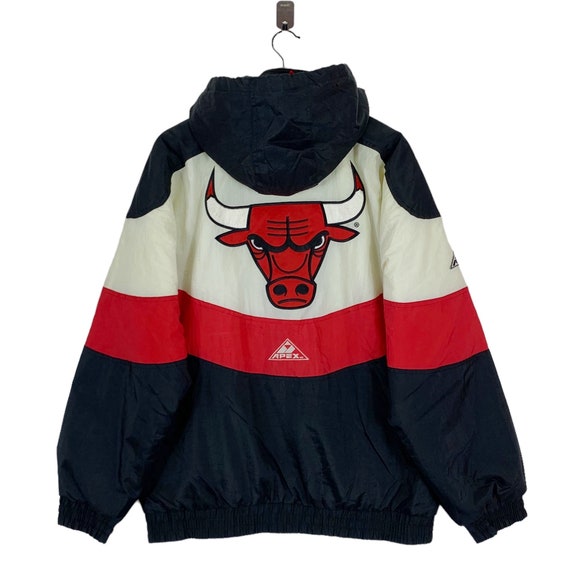Vintage 90s Chicago Bulls NBA Sportswear by Apex One Bomber Vintage 90s Chicago Bulls NBA Sportswear by Apex One Bomber