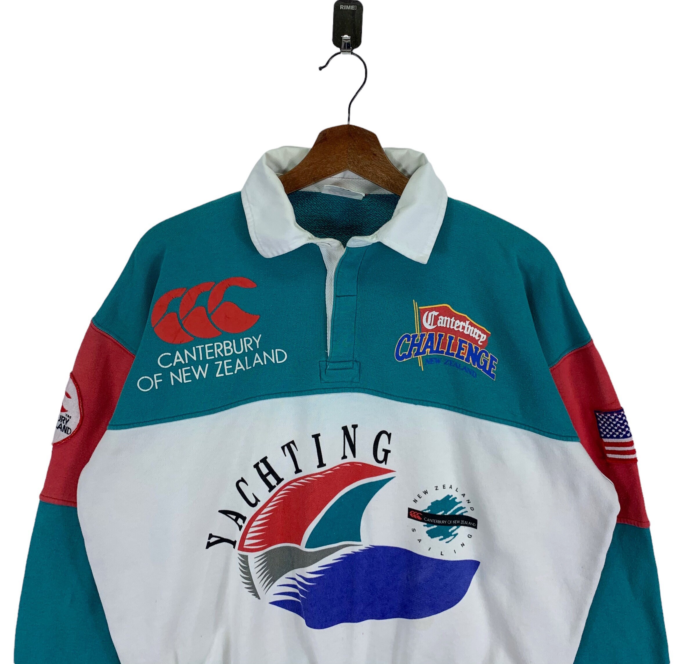 Vintage 90s Canterbury of New Zealand Yachting Rugby Medium Size