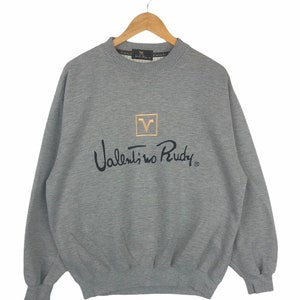 Vintage Designer Italy Valentino Rudy Pullover Jumper Big Logo Crewneck