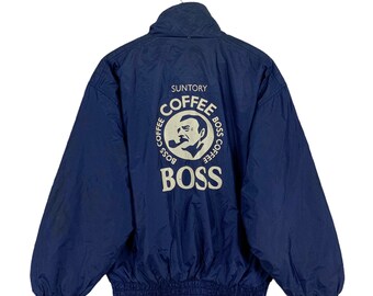 Vintage 90s Suntory Boss Coffee MA-1 Jacket Large Suntory Boss - Etsy