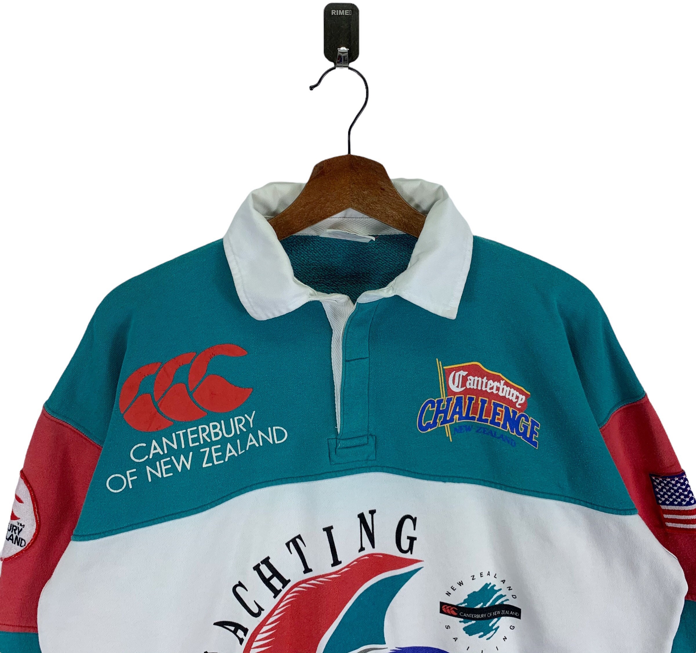 Vintage 90s Canterbury of New Zealand Yachting Rugby Medium