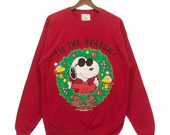 Vintage 90s Snoopy Peanut Cartoon Jumper Pullover Crewneck