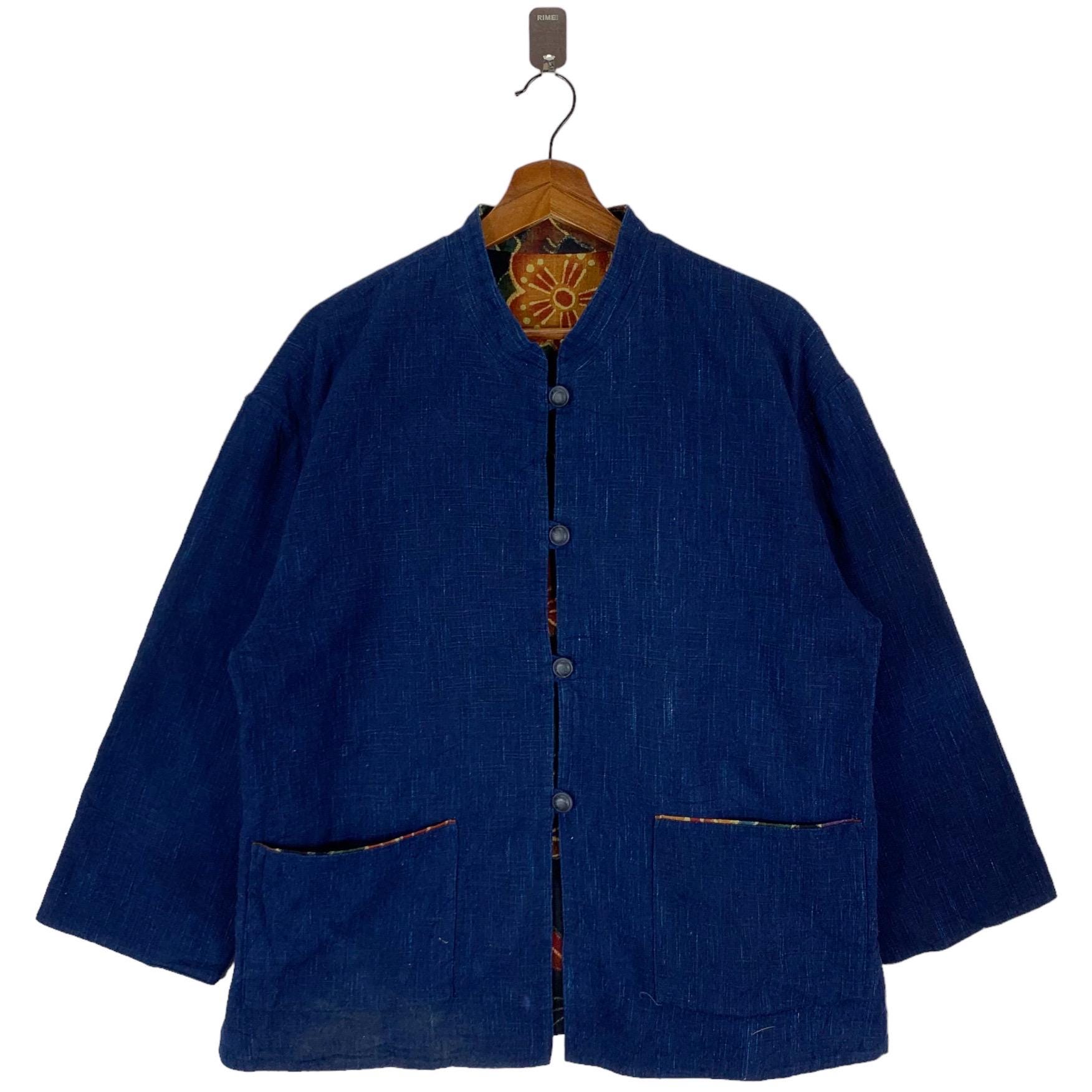 ジャケット・アウター Indigo Vintage Loose China Shirts Jacket Indigo Vintage Loose China Shirts Jacket メンズ