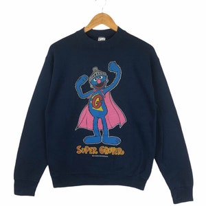 Vintage 90s Sesame Street Super Glover/Jim Hen Henson Cartoon Network Crewneck