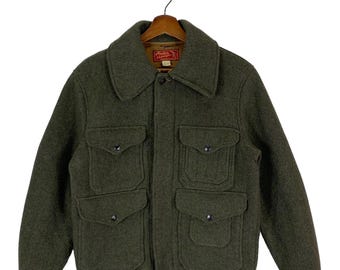 Vintage 1980s Filson Mackinaw Wool Cruiser Jacket 100% Wool