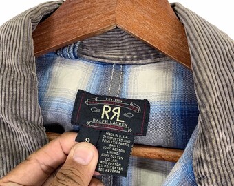 1990s RRL アメリカ製 Stand-Collar Chore Coat Vintage RRL Ralph Lauren Denim Chore Workers Button Jacket