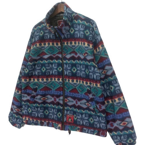 Vintage 90s Big Field Fishing Fleece Multicolor shops Sweater