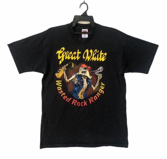 Vintage 90s Great White Wasted Rock Ranger Hard Rock Band - Etsy