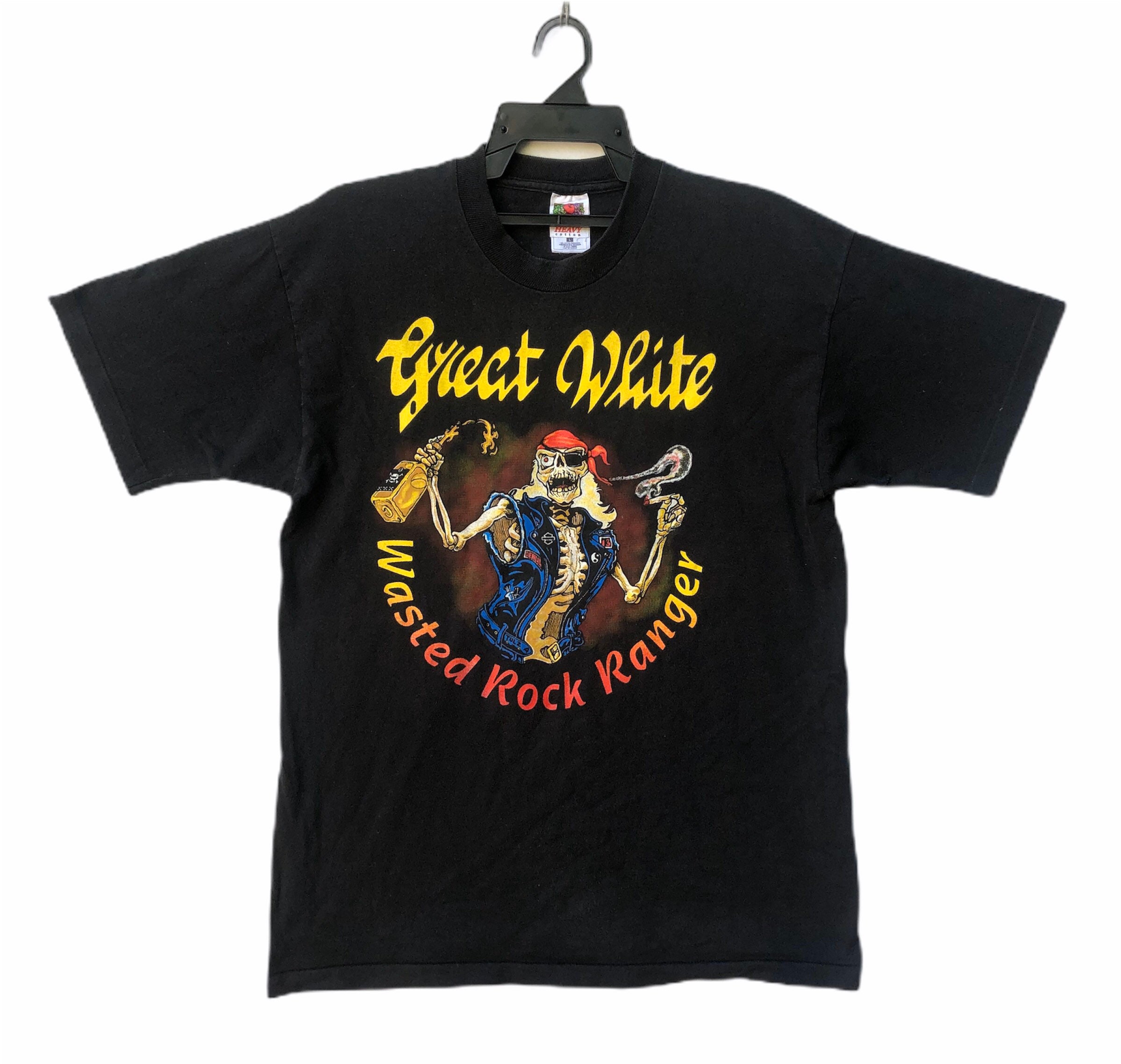 Vintage 90s Great White Wasted Rock Ranger Hard Rock Band