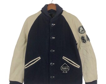 Vintage HYSTERIC GLAMOUR Leather Bomber Jacket | Rib Knit Collar