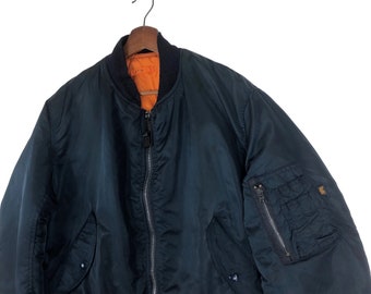 Vintage 90s Alpha Industries MA-1 Bomber Jacket Flight