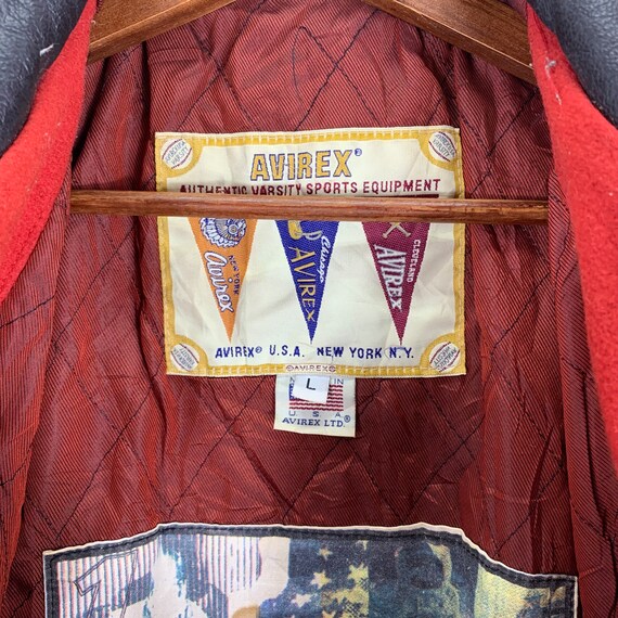 Vintage AVIREX USA Varsity Leather Bomber Jacket - image 7