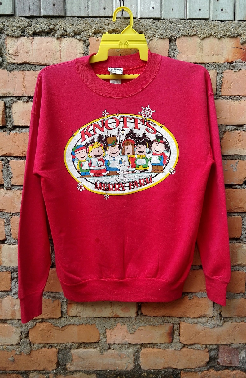Rare!! Vintage Knott/'s Snoopy And Friends Pullover Sweatshirt Medium Size