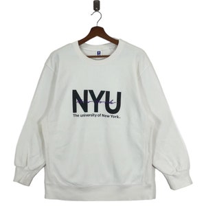 Vintage NYU New York University College Pullover Jumpers Crewneck