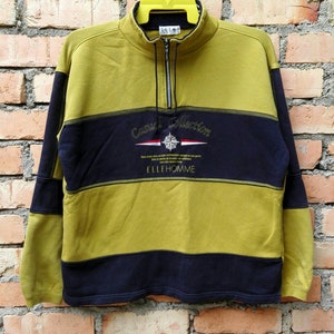 Rare!!! Elle Homme Paris Casual Collection Pullover Zipped