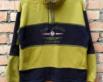 Rare!!! Elle Homme Paris Casual Collection Pullover Zipped