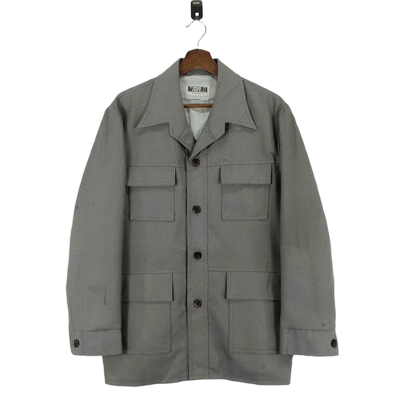 Vintage Time Out By Farah Polyester Button Jacket