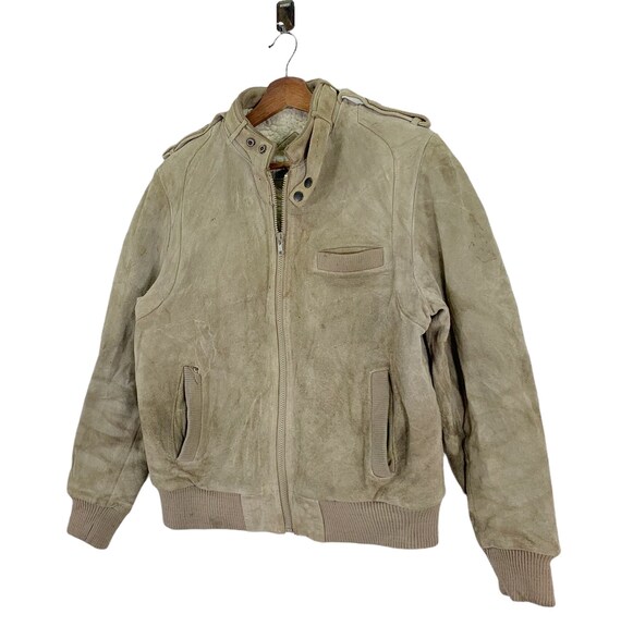 Vintage 1970'S SCHOTT WESTERN cropped fringed suede leather jacket, made in the USA, size small. unclear black type Vintage Second Hand