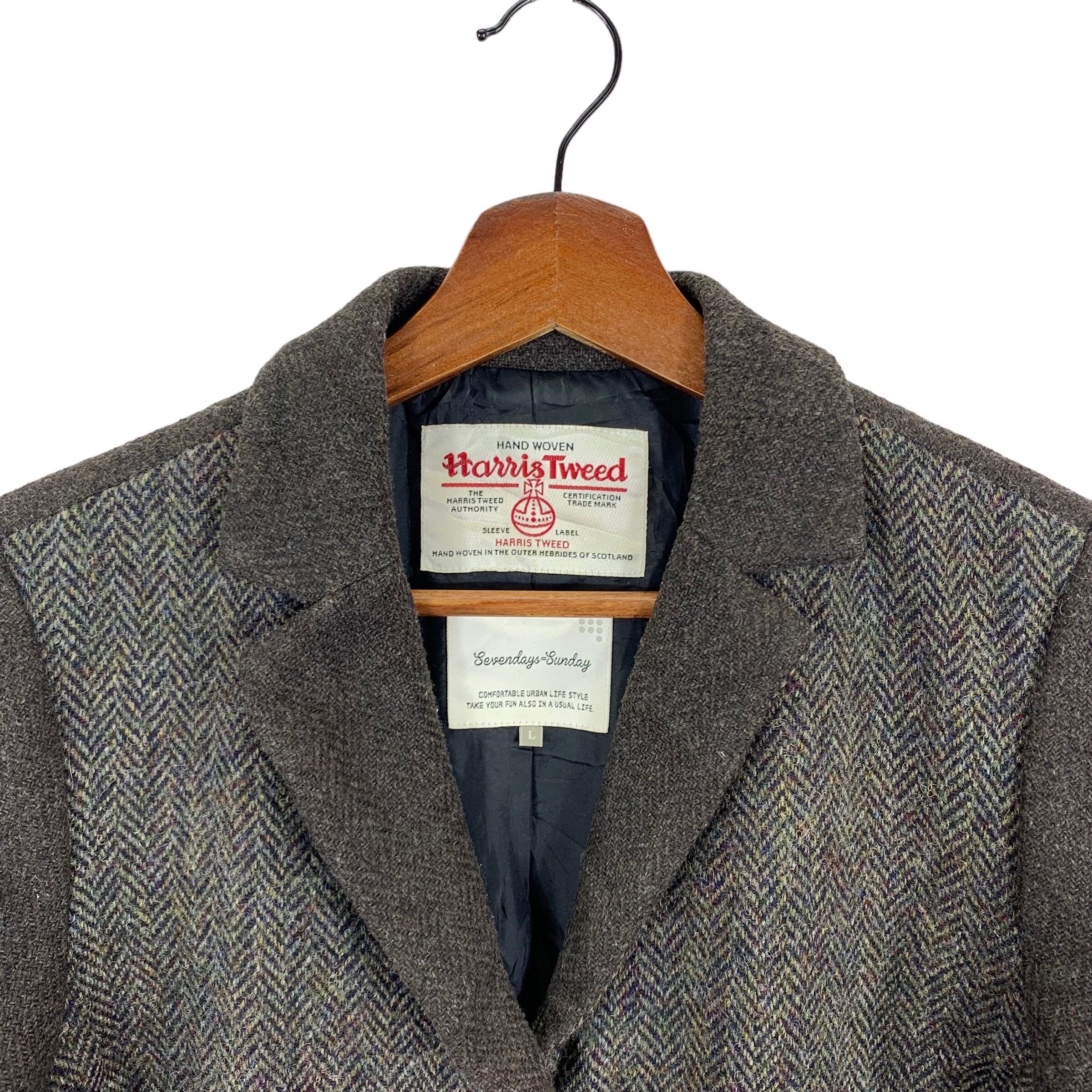 Vintage Harris Tweed Sevendays Sunday Wool Button Jacket - Etsy